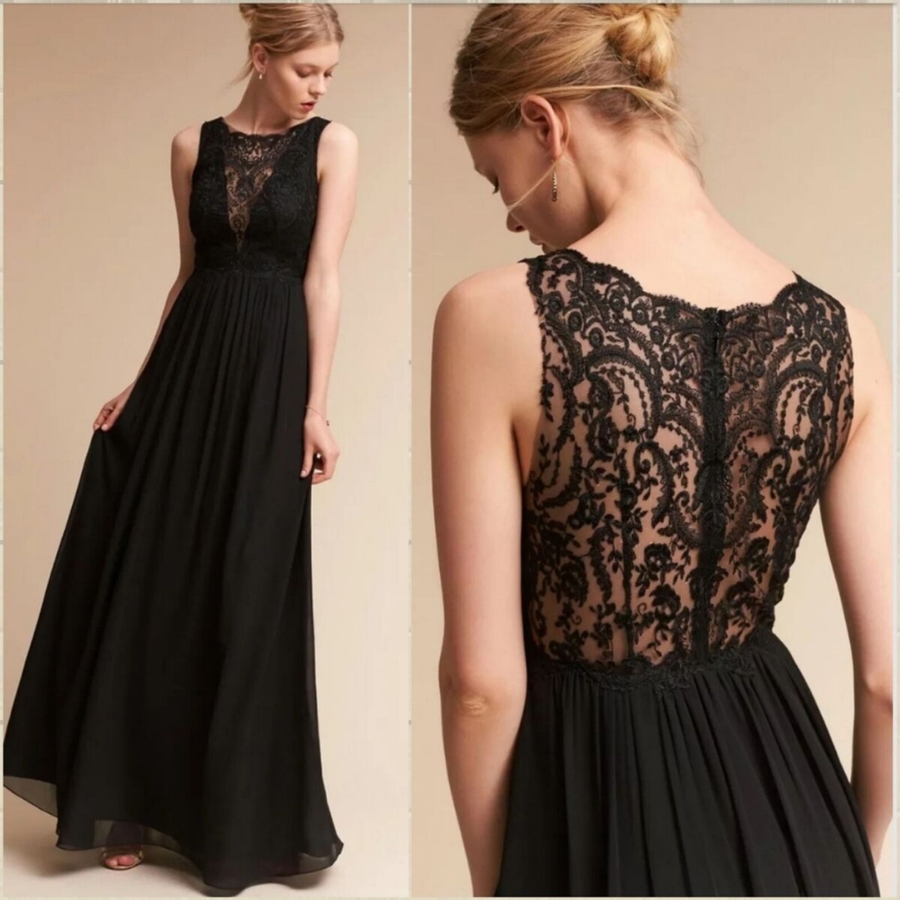 Jenny Woo - Elegant Black Lace Dress